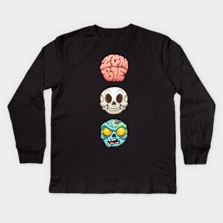 Zombie Balls Kids Long Sleeve T-Shirt